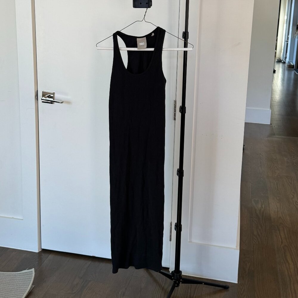 Kith Black Ribbed Tank Maxi Dress | Size S